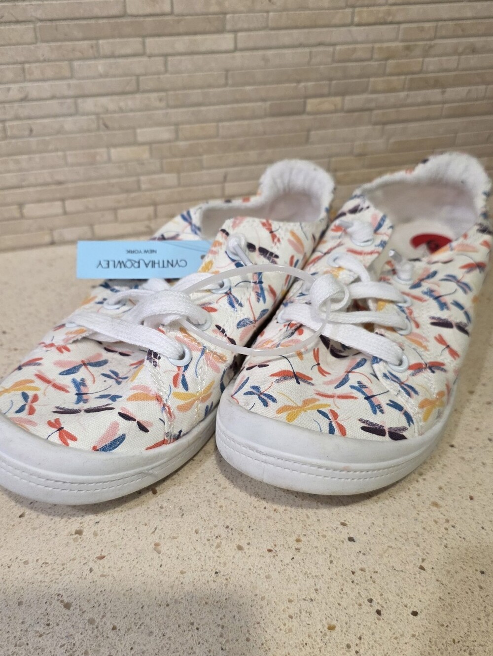 NWT Cynthia Rowley Reesa Dragonfly Canvas Slip On Sneakers
